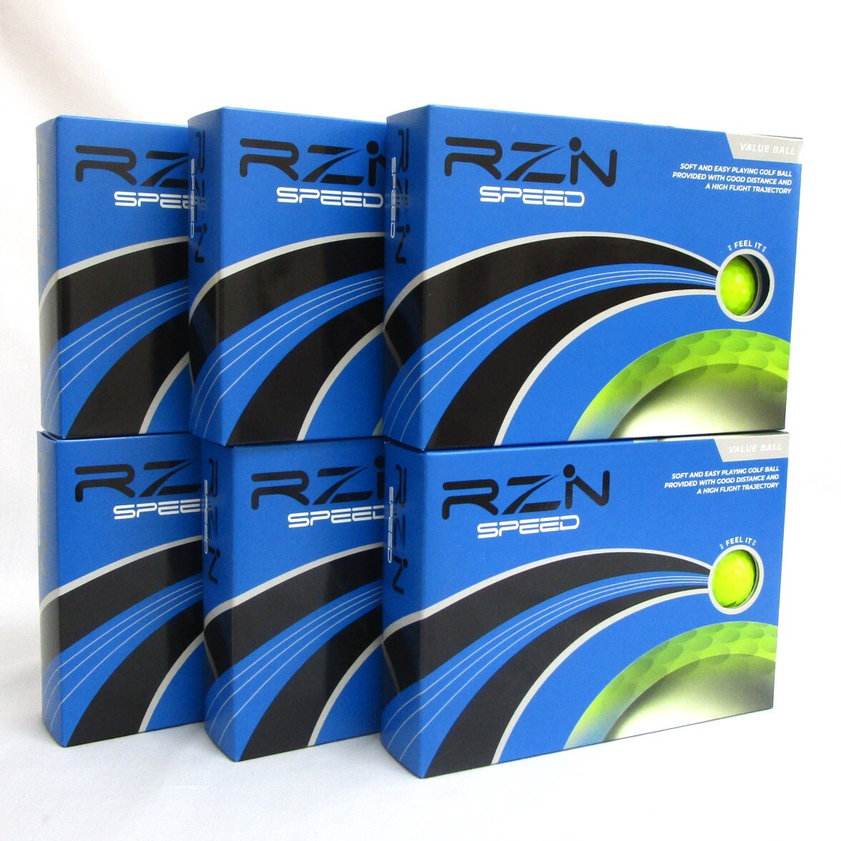 RZN GOLF SPEED イエロー 6箱 72球 1ダース ボール 2ピース レジン ゴルフ スピード ゴルフボール YL カラーボール US仕様 高弾道_画像1