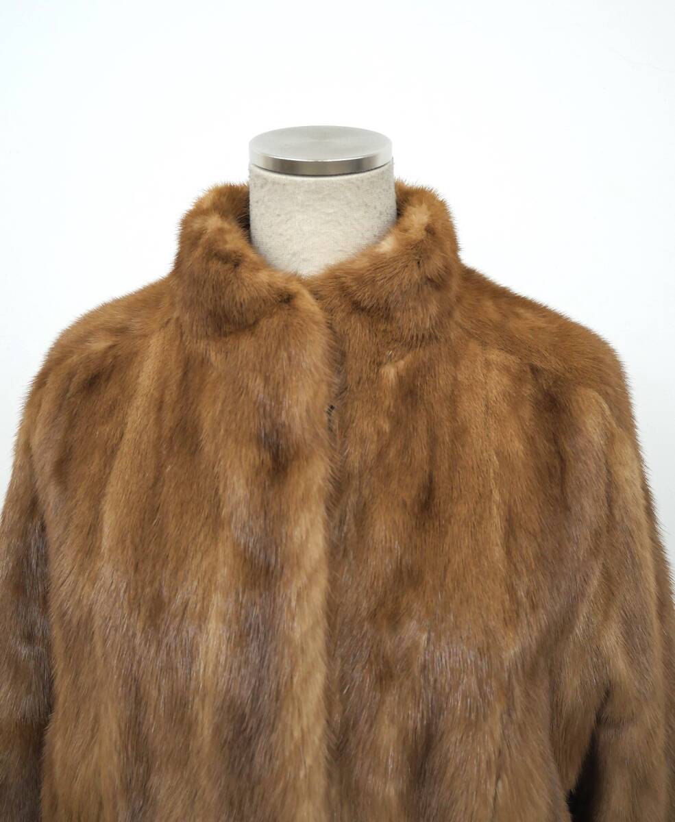 ☆パステルミンク☆ハーフコート☆著丈68cm☆TAKAGI FUR☆