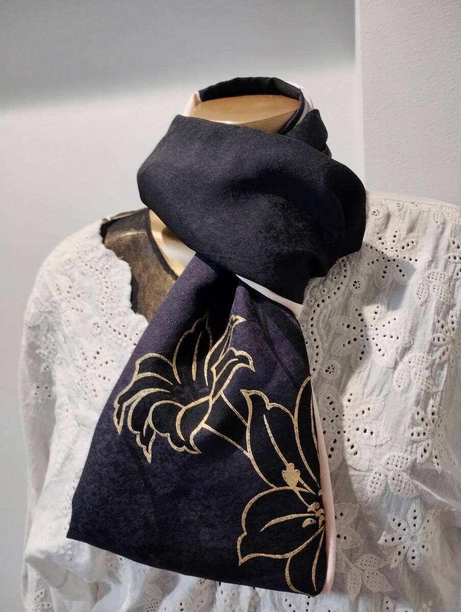 бесплатная доставка * кимоно переделка * натуральный шелк земля узор выходной костюм & цветок. общий рисунок двусторонний шарф снуд шарф бесплатная доставка * кимоно переделка * натуральный шелк земля узор выходной костюм & цветок. общий рисунок двусторонний шарф снуд шарф