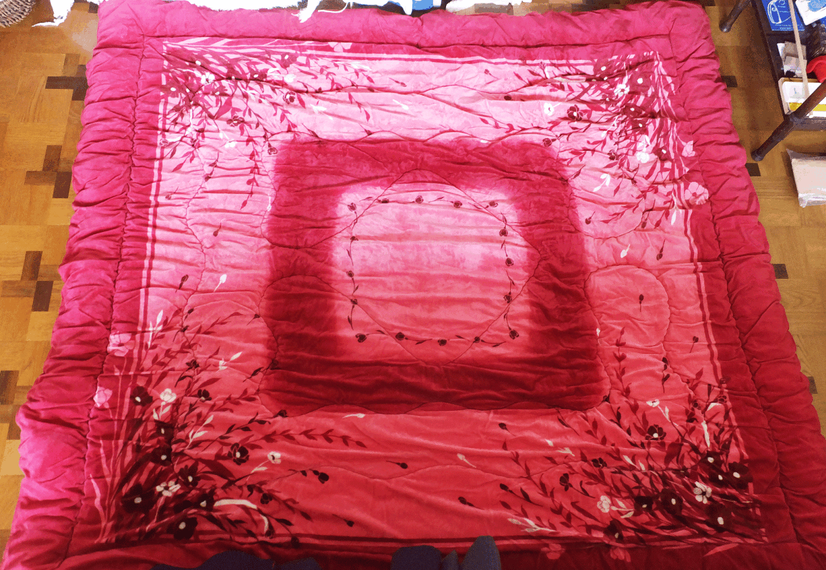 こたつ布団 こたつ コタツ 炬燵 掛け布団 昭和レトロ ヴィンテージ １９１ｃｍｘ１７２ｃｍ_画像1