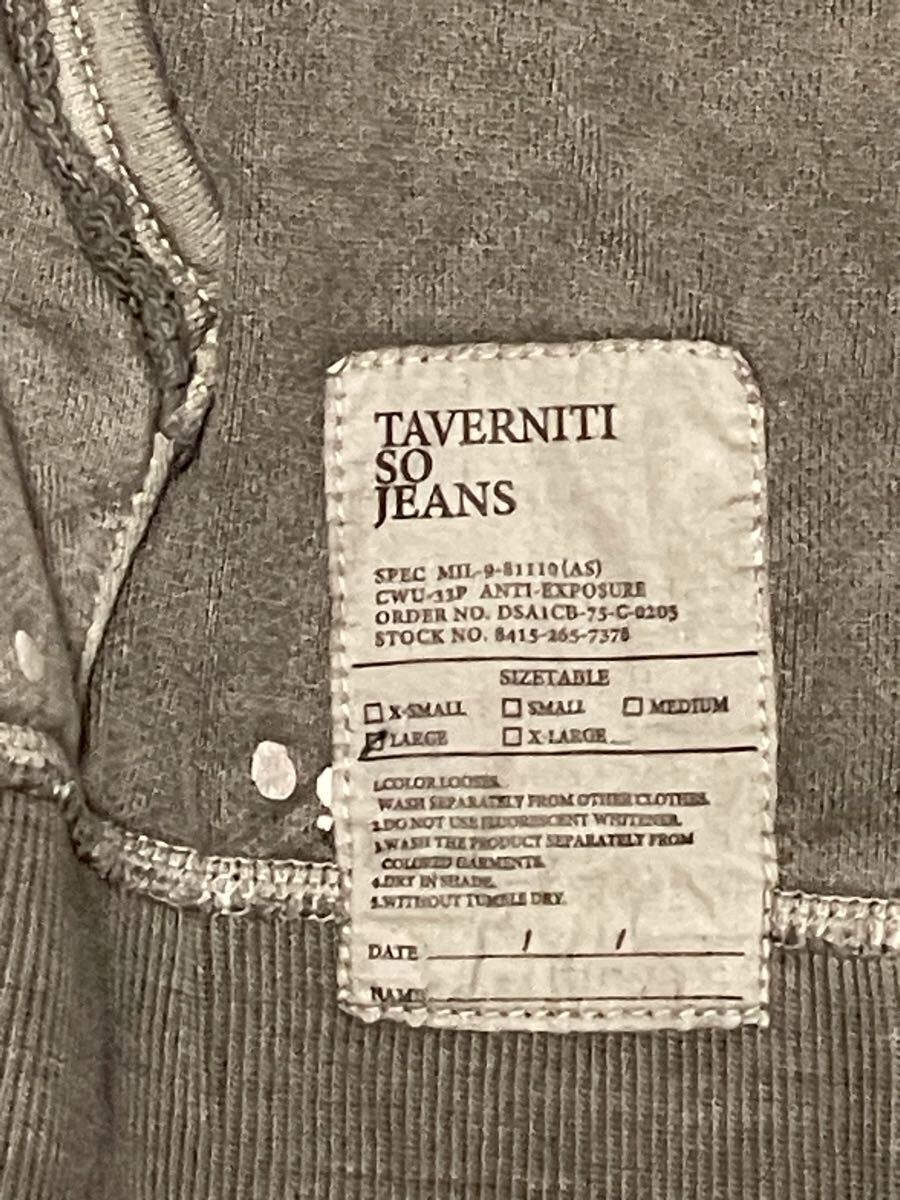 ★美USED★TAVERNITI SO JEANS タヴァニティ ソー ジーンズ ペイント加工 パーカー SIZE=L グレー×ホワイトペイント_画像3