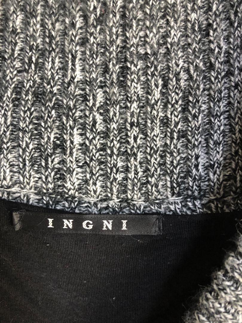 INGNI グレー ボタン付き ハイネックカーディガン　Mサイズ_画像5