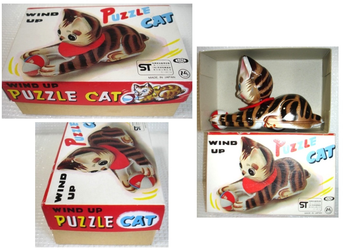  жестяная пластина zen мой кошка PUZZLE CAT( Nakayama association )& WALKING PENGIN ходьба пингвин (TOYS CLUB) итого 2 body 