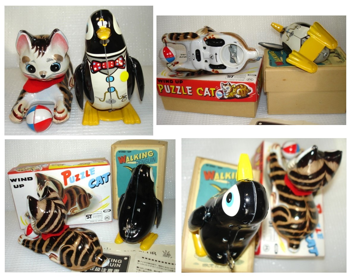 жестяная пластина zen мой кошка PUZZLE CAT( Nakayama association )& WALKING PENGIN ходьба пингвин (TOYS CLUB) итого 2 body 