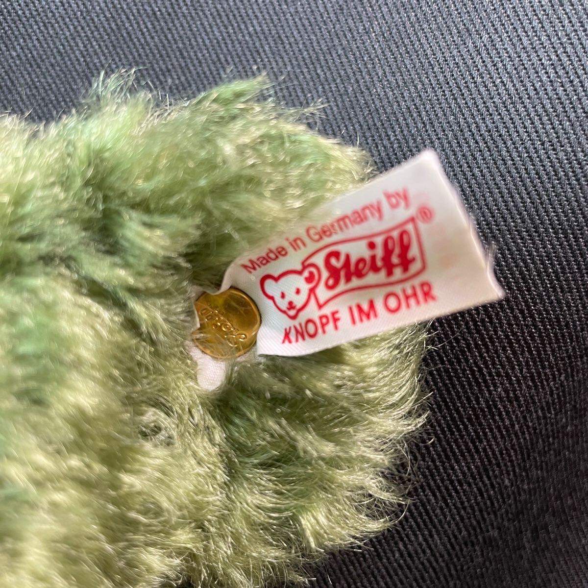 シュタイフ Steiff テディベア ぬいぐるみ シュタイフ社 マイセン 1000体 限定 クマ 2003年 グリーン _画像6
