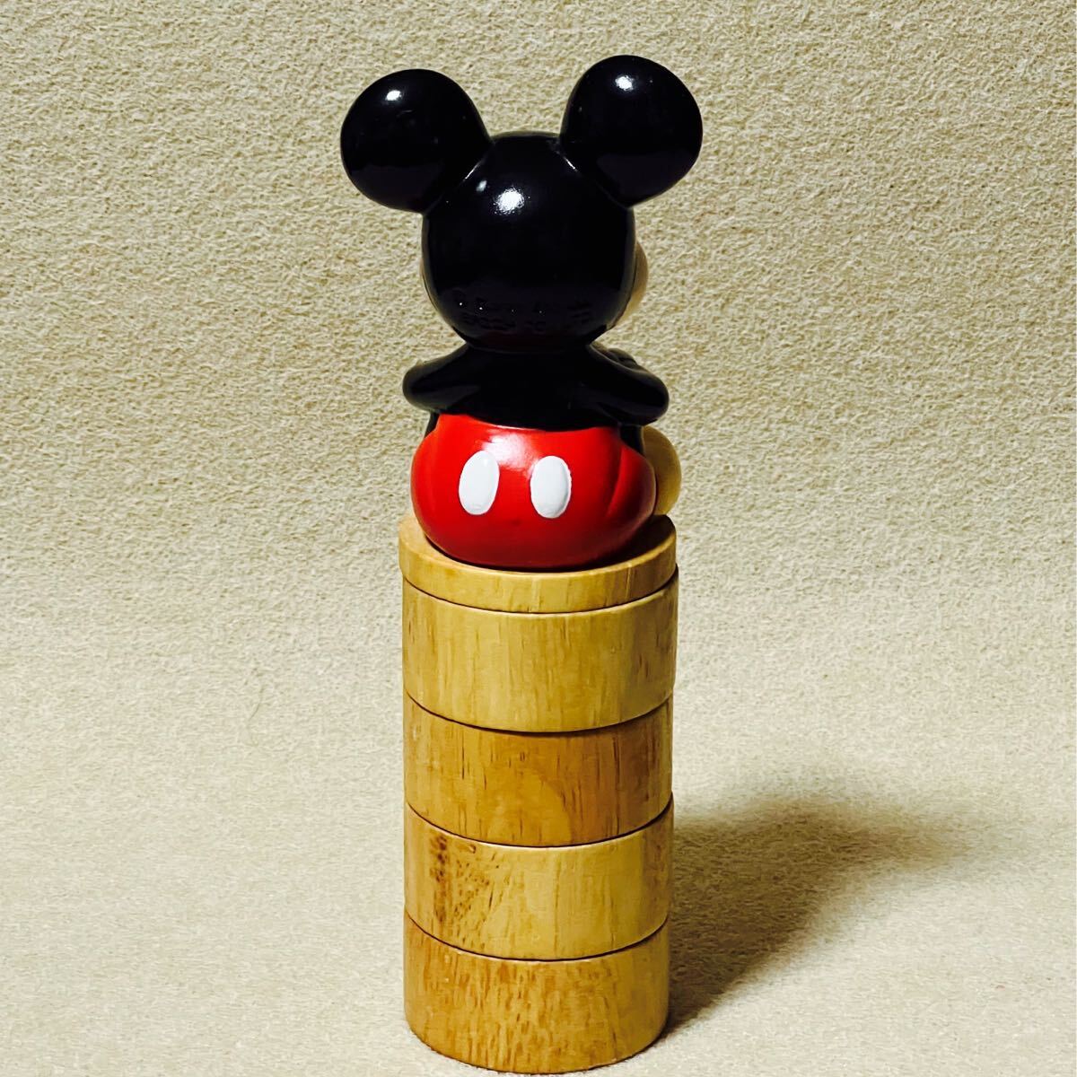 ディズニー ミッキーマウス だるま落とし ハンマークラッシュ 積み木崩し 木製 おもちゃ ミッキー 当時物 レトロ_画像5