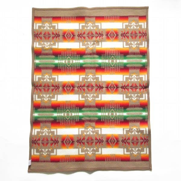 極美品 USA製 ペンドルトン チーフジョセフ クリフ ブランケット ミニ カーキ レギュラーサイズ アメリカ製 キャンプ 車内 PV-71-9274ZV_画像3