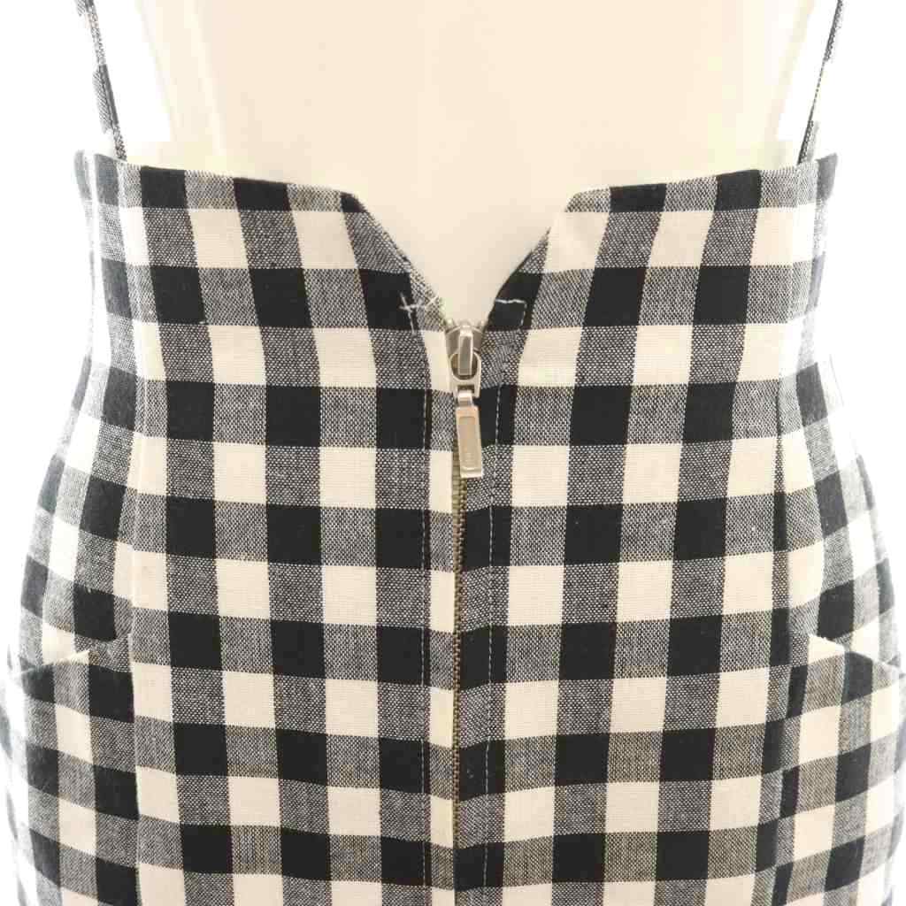 アプワイザーリッシェ Apuweiser-riche 24SS サス付タイトスカート ロング 0 ブラック ホワイト /DF ■OS ■SH レディース_画像4