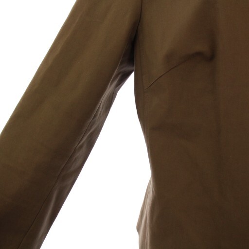 セリーヌ CELINE スタンドカラージャケット アウター ショート丈 ストレッチ 40 茶 ブラウン /BB レディース_画像7