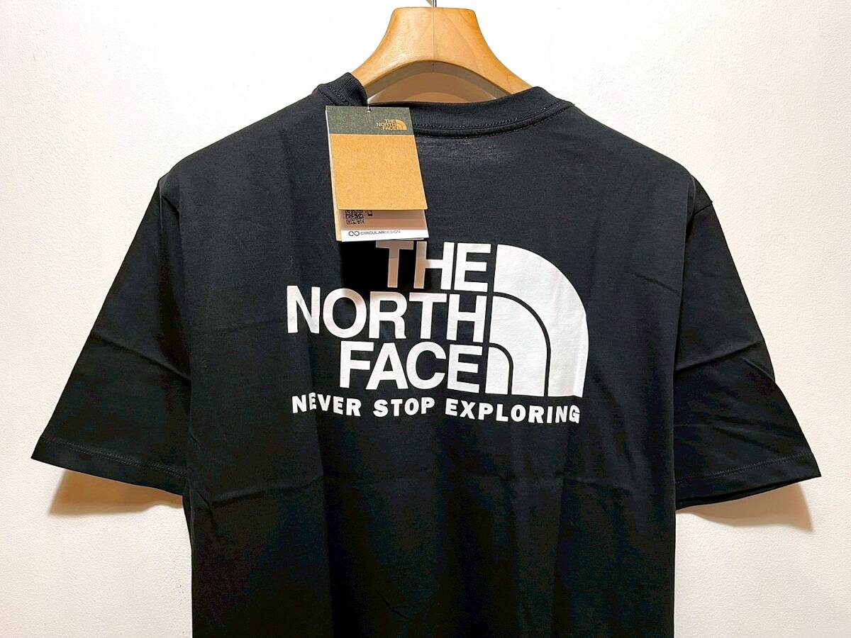 送料無料 即決 送料¥385 即決 新品 正規品 USA限定 The North Face ノースフェイス US-XXL バックプリント ロゴ 半袖Tシャツ ブラック 黒_画像2