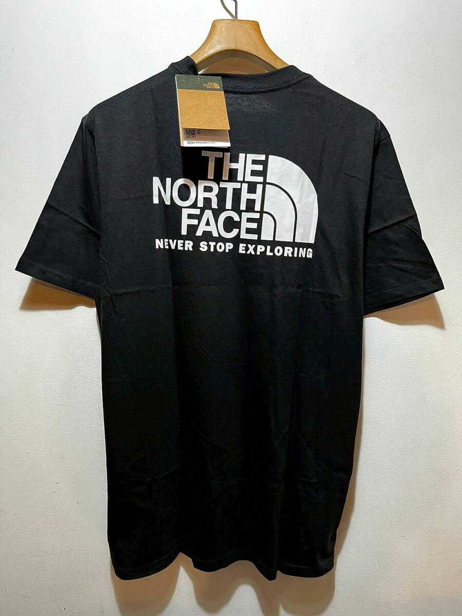 送料無料 即決 送料¥385 即決 新品 正規品 USA限定 The North Face ノースフェイス US-XXL バックプリント ロゴ 半袖Tシャツ ブラック 黒_画像4