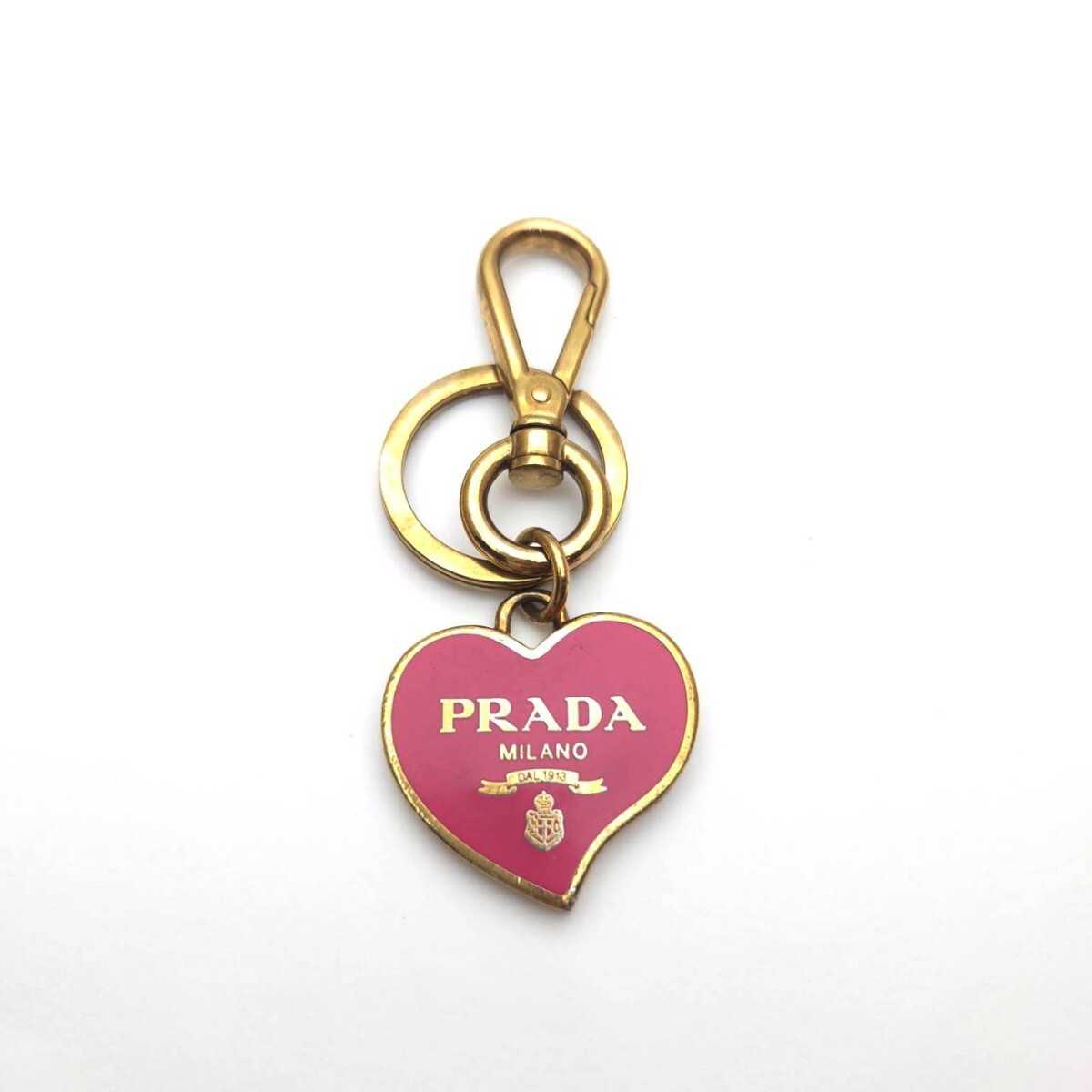 キーリング　 ハート　 チャーム　 キーホルダー　 PRADA　 プラダ　キーフック　B９−４６_画像1