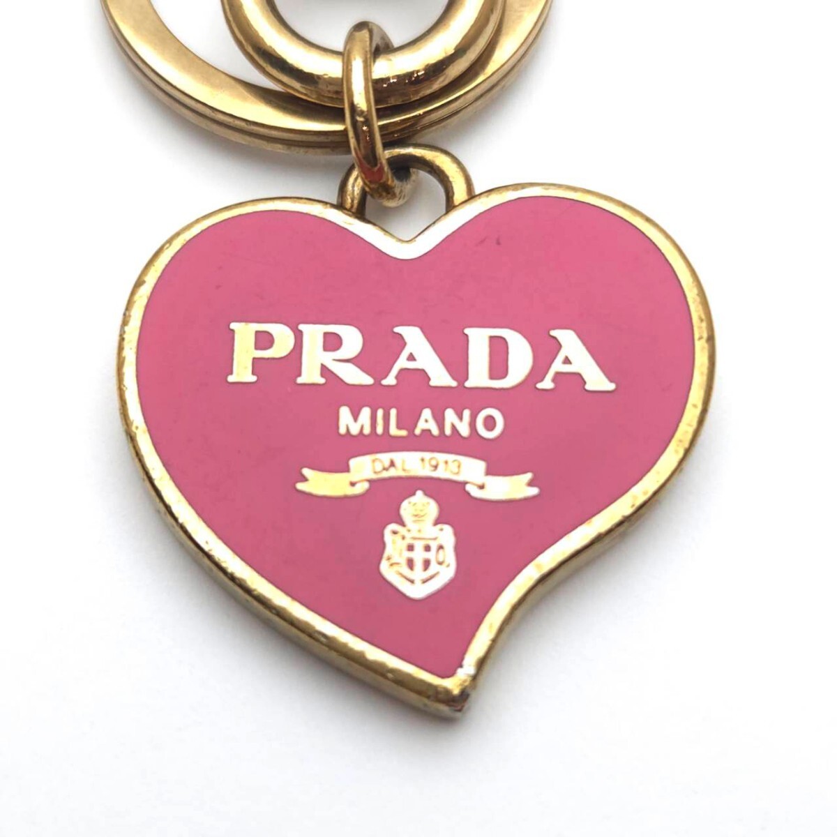 キーリング　 ハート　 チャーム　 キーホルダー　 PRADA　 プラダ　キーフック　B９−４６_画像4