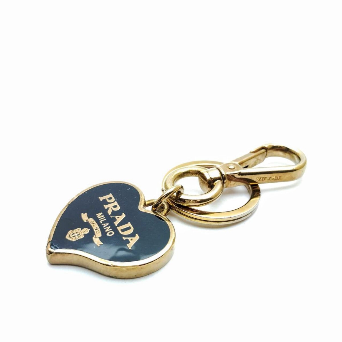 チャーム PRADA プラダ キーリング ハート キーホルダー カード付き メモA10▲_画像5