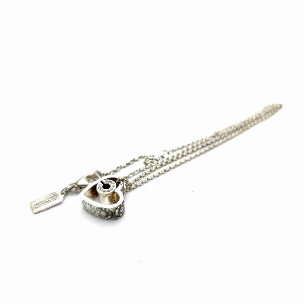 ラインストーン コーチ COACH ハート ネックレス  ペンダント  アクセサリー メモB6−50_画像1