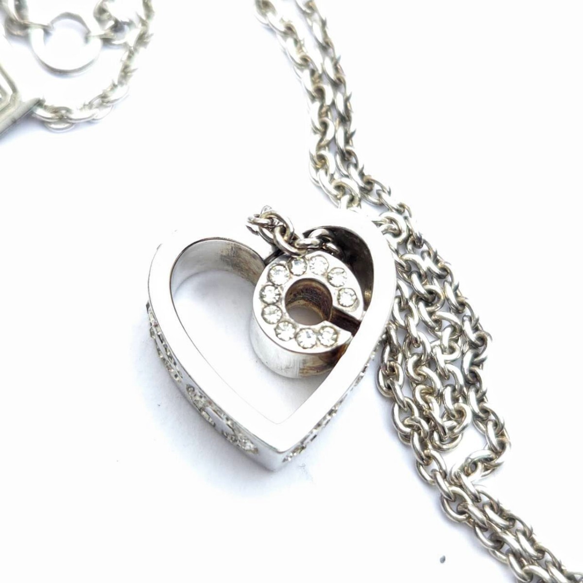 ラインストーン コーチ COACH ハート ネックレス  ペンダント  アクセサリー メモB6−50_画像5