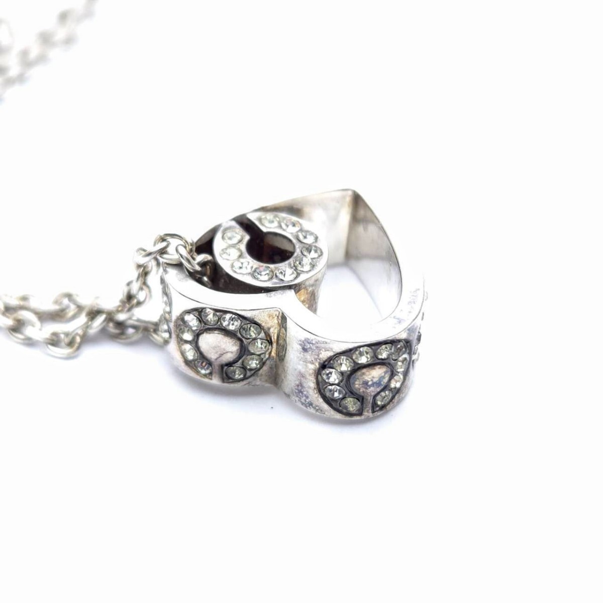 ラインストーン コーチ COACH ハート ネックレス  ペンダント  アクセサリー メモB6−50_画像8