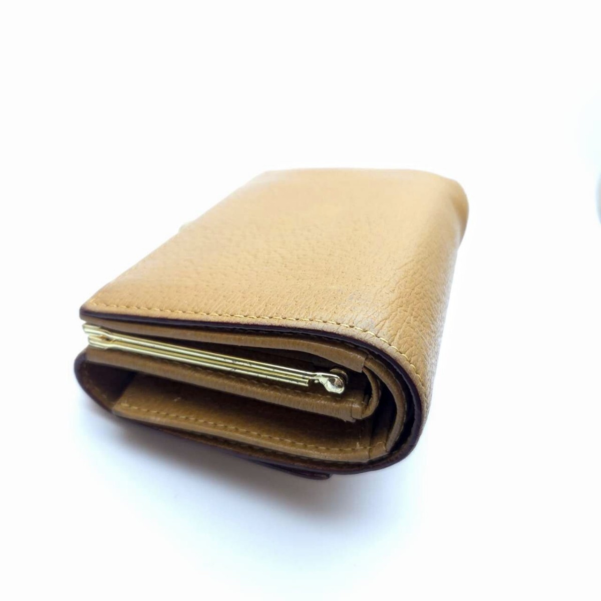 Vivienne Westwood 3. складывать кошелек камыш . телячья кожа Camel Vivienne Westwood память B5-53