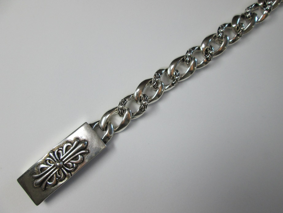 ブレスレット バングル シルバー クロス フラワー 紋章 ヴィンテージ 韓国 メンズ_画像4