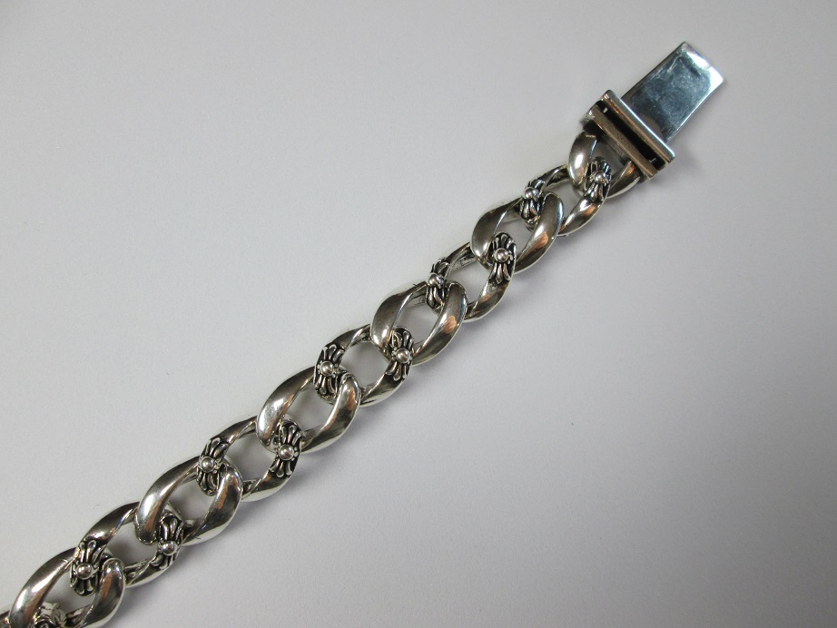 ブレスレット バングル シルバー クロス フラワー 紋章 ヴィンテージ 韓国 メンズ_画像5