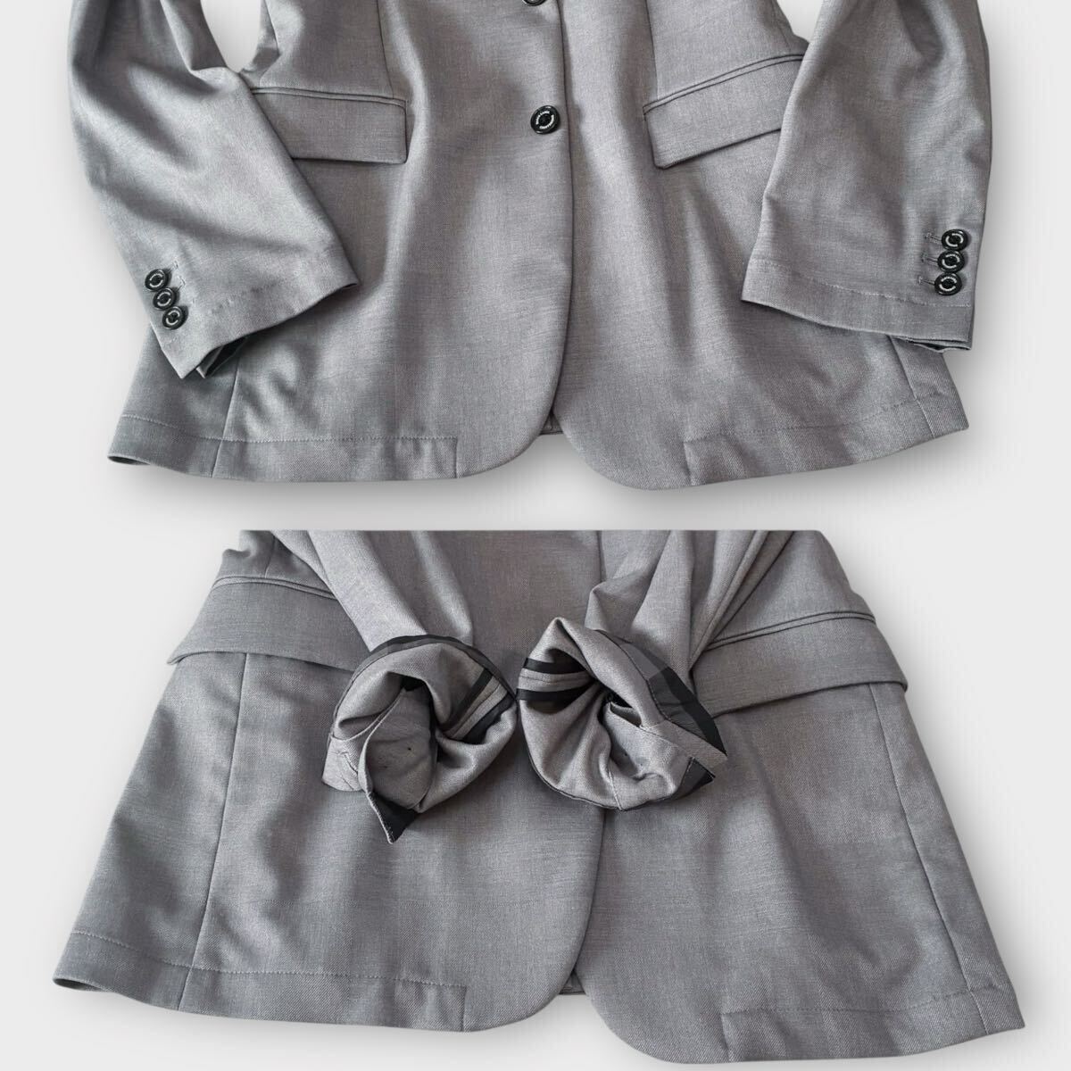 BLACK LABEL ブラックレーベル クレストブリッジ メンズ テーラードジャケット ビジネス メガチェック柄 シャドー アンコン M グレー 灰色_画像7