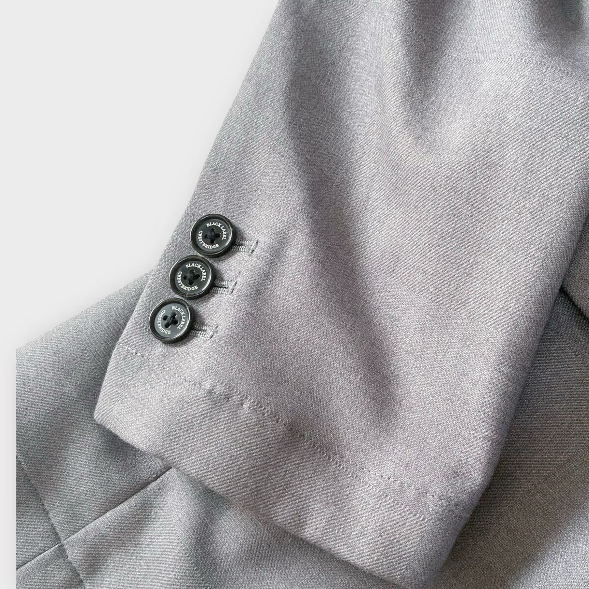 BLACK LABEL ブラックレーベル クレストブリッジ メンズ テーラードジャケット ビジネス メガチェック柄 シャドー アンコン M グレー 灰色_画像8