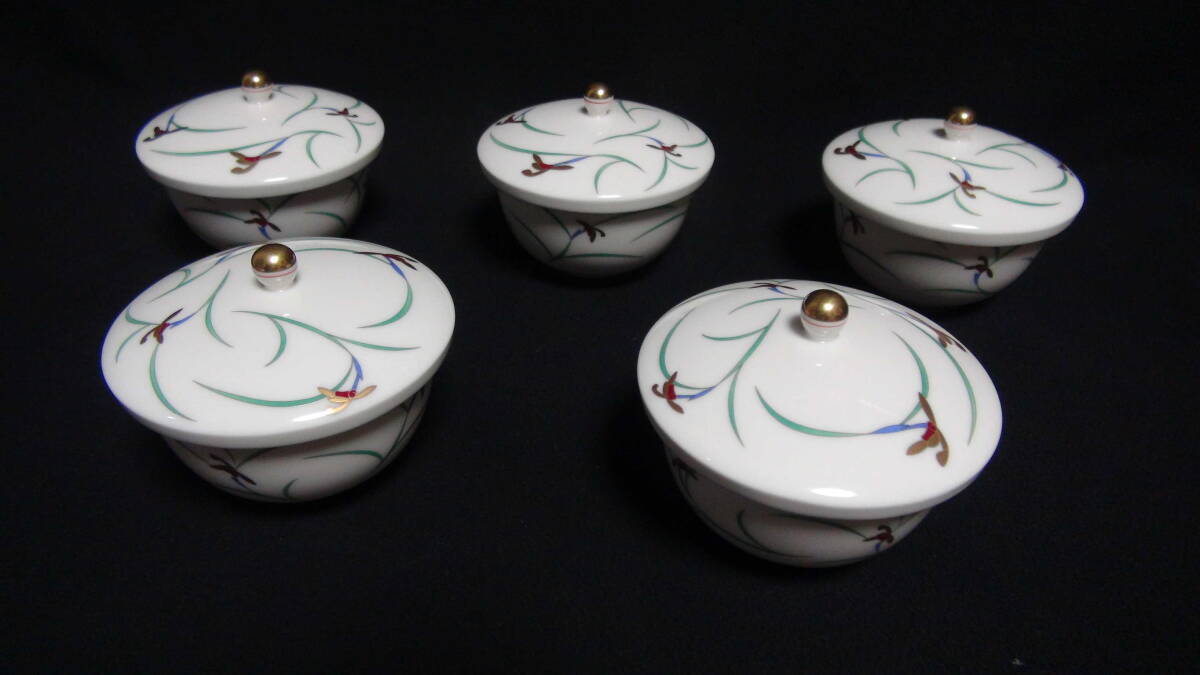 香蘭社　リンドフィールド　蓋付湯呑揃　未使用品　箱付　有田焼　宮内庁御用達_画像2