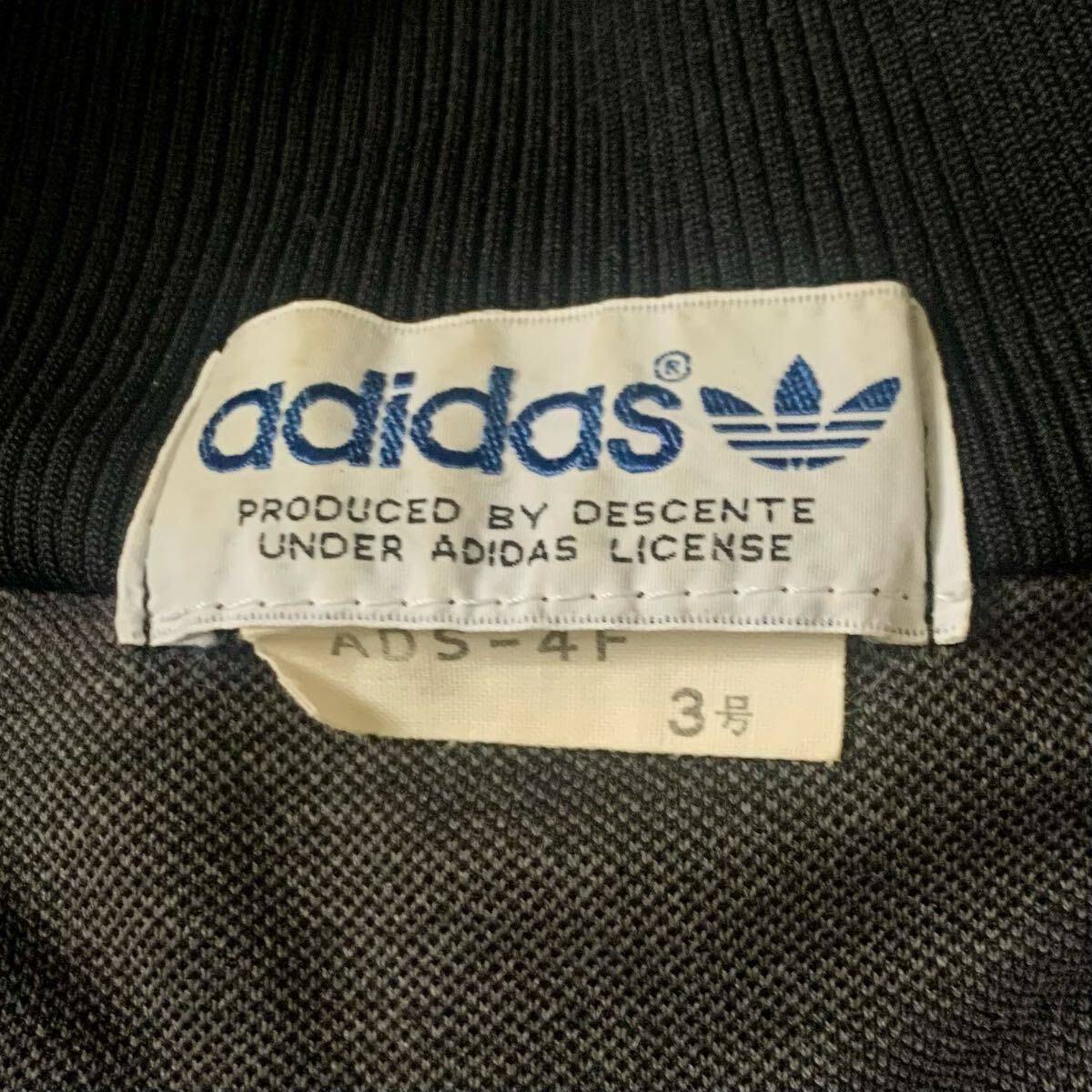 adidas アディダス ジャージ デサント ADS-4F トレフォイル ブラック オレンジ 黒 橙 70s 80s 3号 ビンテージ ヴィンテージ 昭和 レトロ_画像5