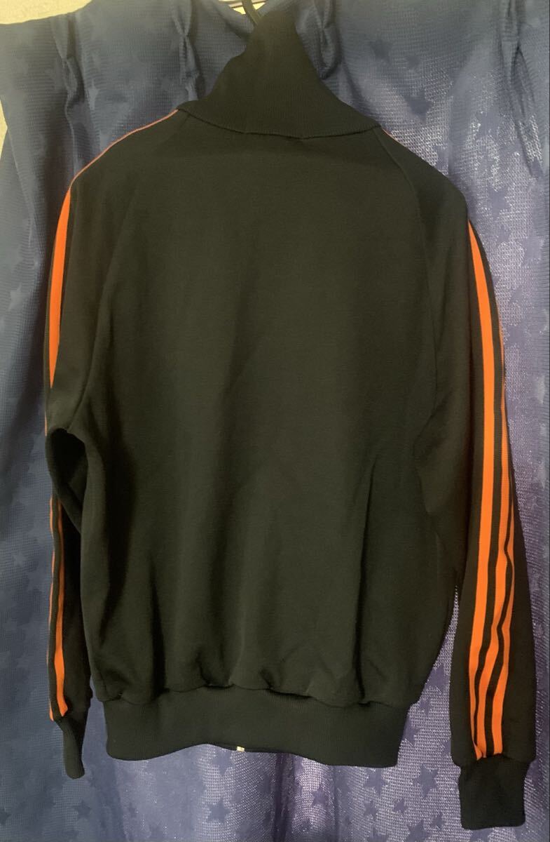 adidas アディダス ジャージ デサント ADS-4F トレフォイル ブラック オレンジ 黒 橙 70s 80s 3号 ビンテージ ヴィンテージ 昭和 レトロ_画像3