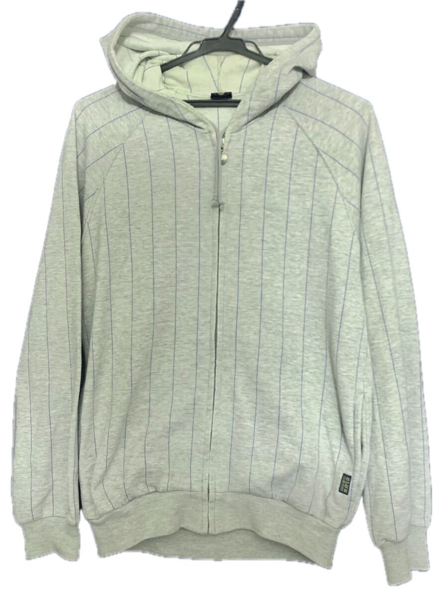 adidas デサント クラブ アディダス club パーカ フード ジップアップ トレフォイル ACB-381 70s 80s L グレー 灰色 ビンテージ_画像2