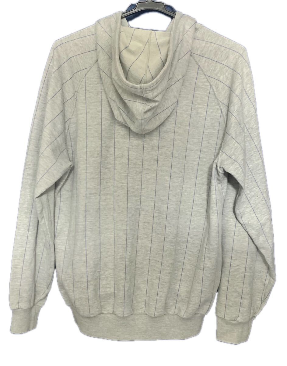 adidas デサント クラブ アディダス club パーカ フード ジップアップ トレフォイル ACB-381 70s 80s L グレー 灰色 ビンテージ_画像3