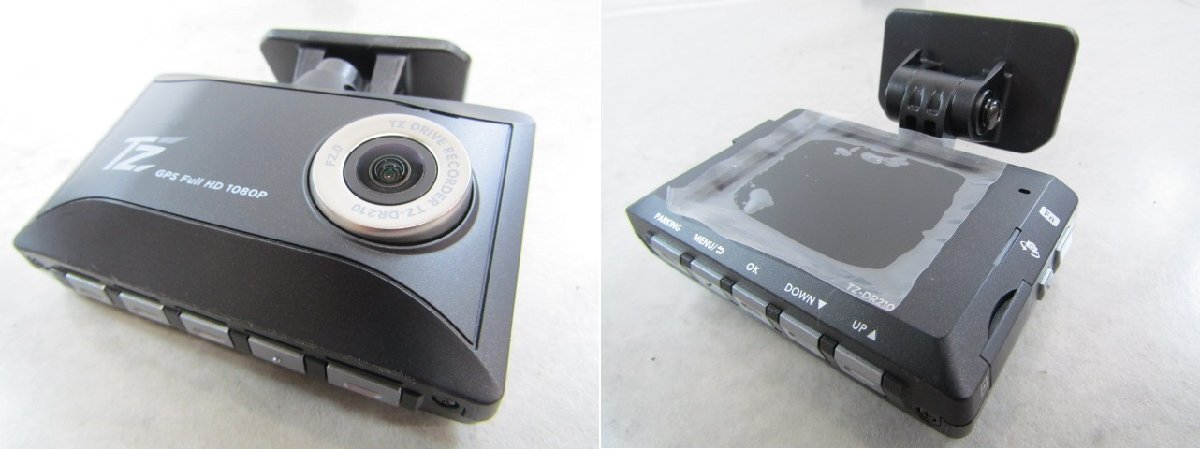 [30R:B9] コムテック ドライブレコーダー T'z TZ-DR210 ドラレコ 前后2カメラ ※microSD欠品 ＊?jiǎng)幼鞔_認(rèn)済み