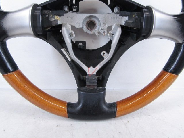 [11T F2] ダイハツ L650S ミラジーノ ステアリングハンドル ウッドコンビハンドル_画像4
