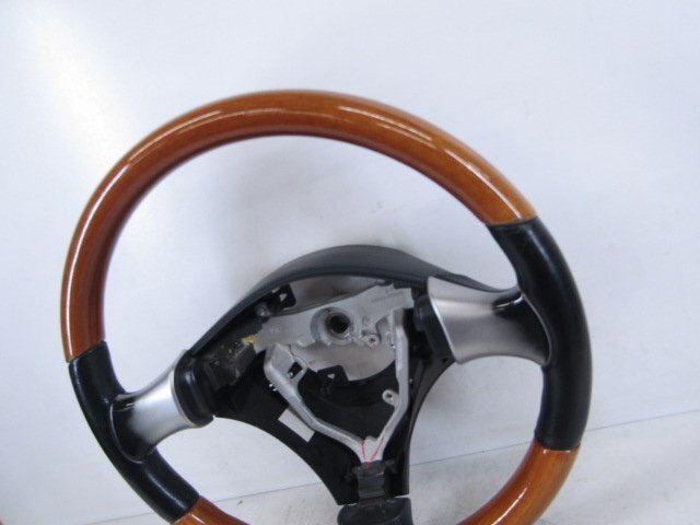 [11T F2] ダイハツ L650S ミラジーノ ステアリングハンドル ウッドコンビハンドル_画像3
