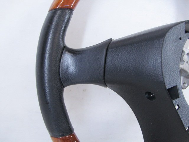 [11T F2] ダイハツ L650S ミラジーノ ステアリングハンドル ウッドコンビハンドル_画像8