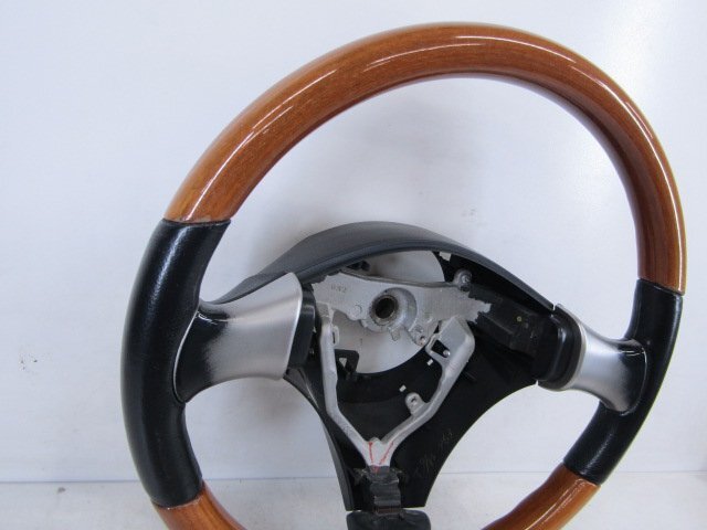 [11T F2] ダイハツ L650S ミラジーノ ステアリングハンドル ウッドコンビハンドル_画像2