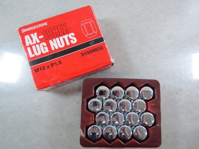 [64T:C4] ブリヂストン AX-19HEX スチールナット LUG NUTS M12×P1.5 16個 [31504032]【全国一律送料 600円】_画像1