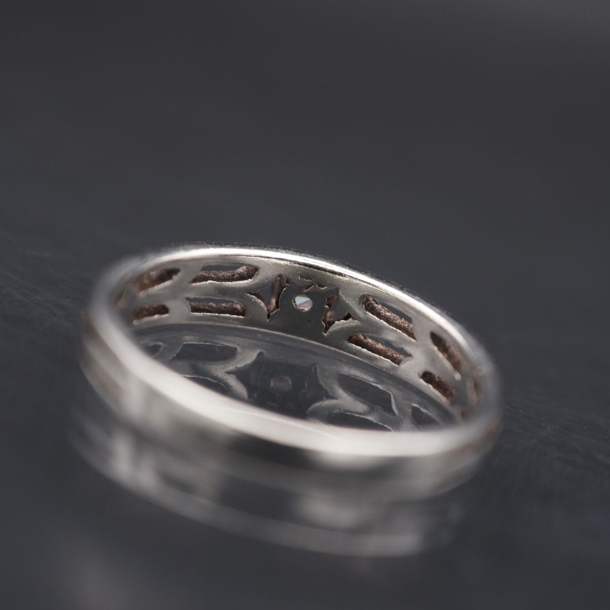 G086 ダイヤモンド風 SV刻印 リング デザイン シルバー 指輪 9号_画像5