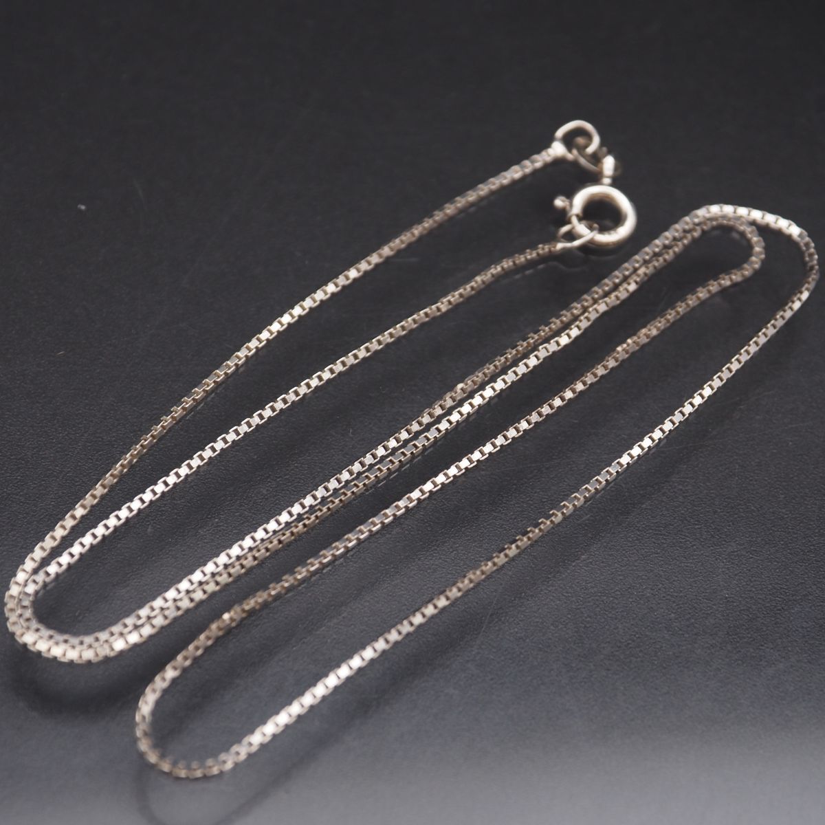 G445 ヴィンテージ S925 ITALY刻印 ネックレス ベネチアンチェーン デザイン シルバー_画像5