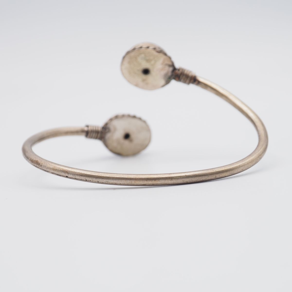 G880 ラピスラズリ バングル ゴールド デザイン シルバー 腕輪 ヴィンテージ 12月誕生石_画像3