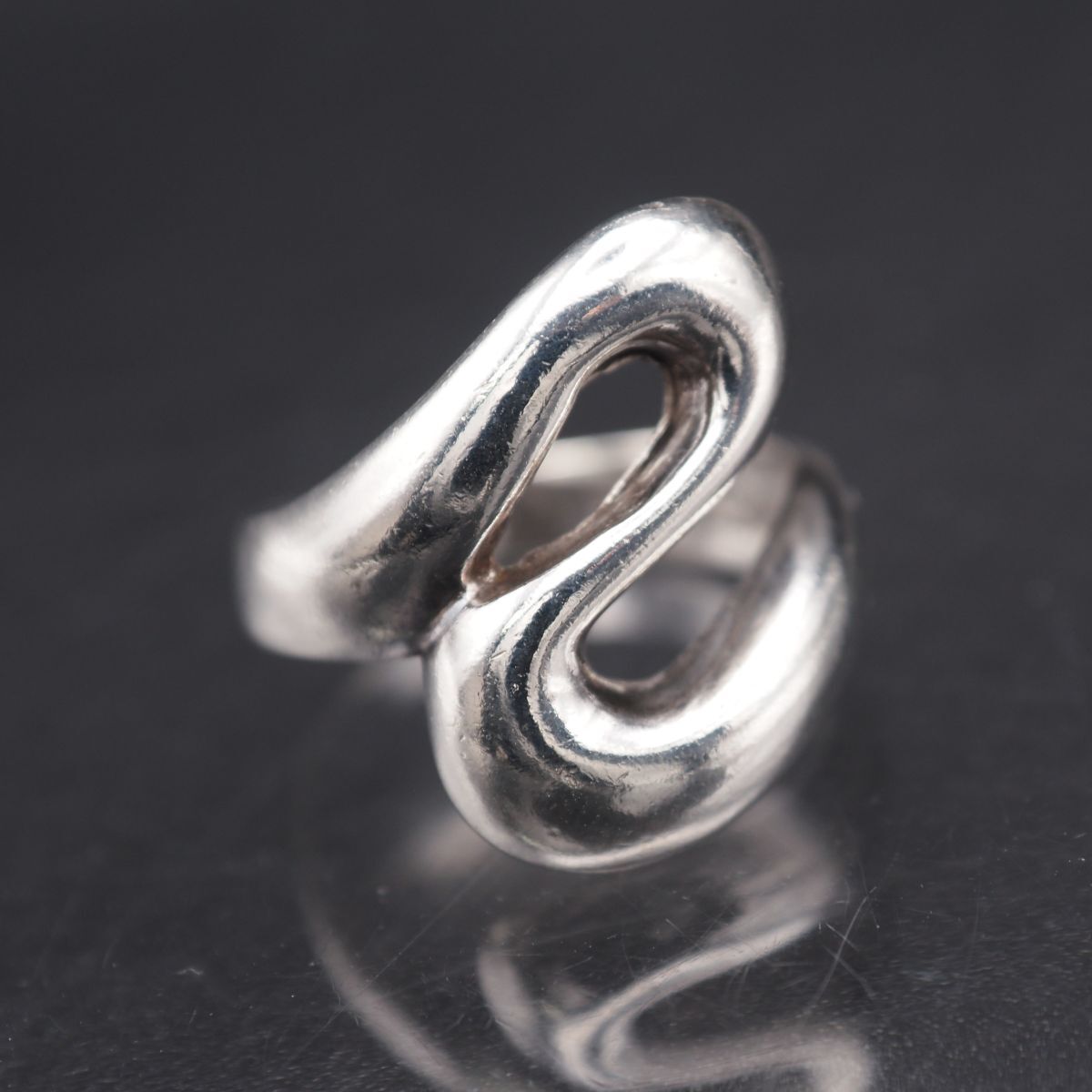 G953 ヴィンテージ SILVER925刻印 リング デザイン シルバー 指輪 9号_画像1