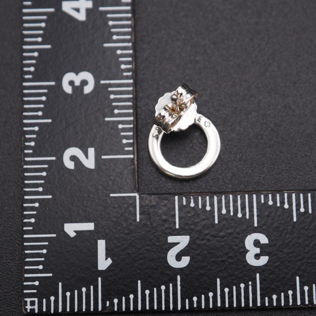 G840 ダイヤモンド風 ALE S925刻印 ピアス 片耳のみ サークル デザイン シルバー_画像10