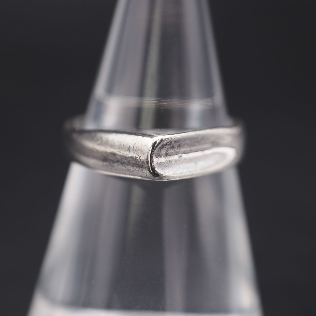 G964 ヴィンテージ SILVER刻印 リング デザイン シルバー 指輪 9号_画像2