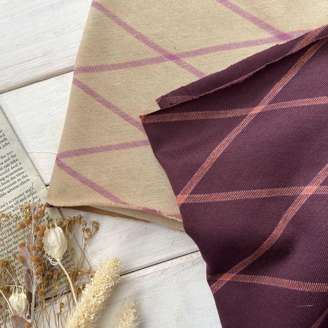 ◇0.5ｍ◇延長可能◇◇■ニット生地■値下げ■在庫売切り■ニット生地・綿100％■ダイヤミラニーズ　　ワイン　◇_画像1