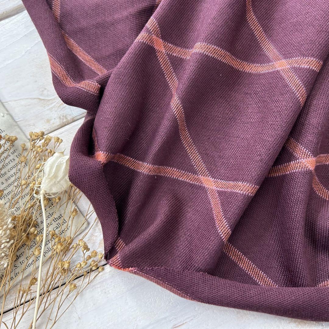 ◇0.5ｍ◇延長可能◇◇■ニット生地■値下げ■在庫売切り■ニット生地・綿100％■ダイヤミラニーズ　　ワイン　◇_画像2