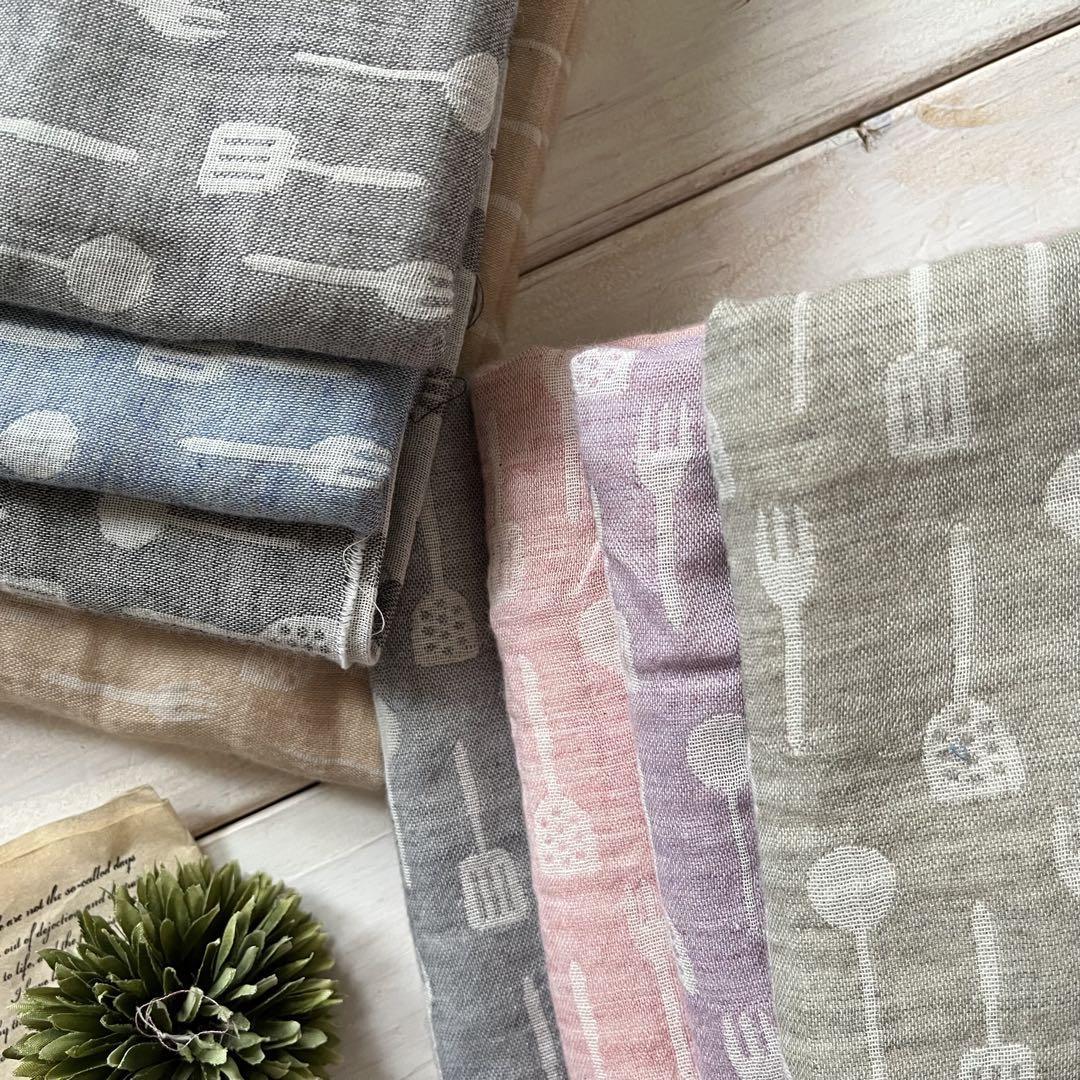 ■0.5ｍ■延長可能オーガニック100％ダブルガーゼキッチン◇ネイビーグレー_画像2