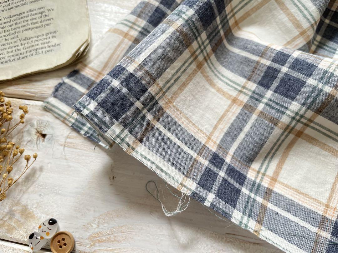 ■0.5ｍ■延長可能■オーガニック100％■オーガニックチェック◇ホワイトX紺_画像5