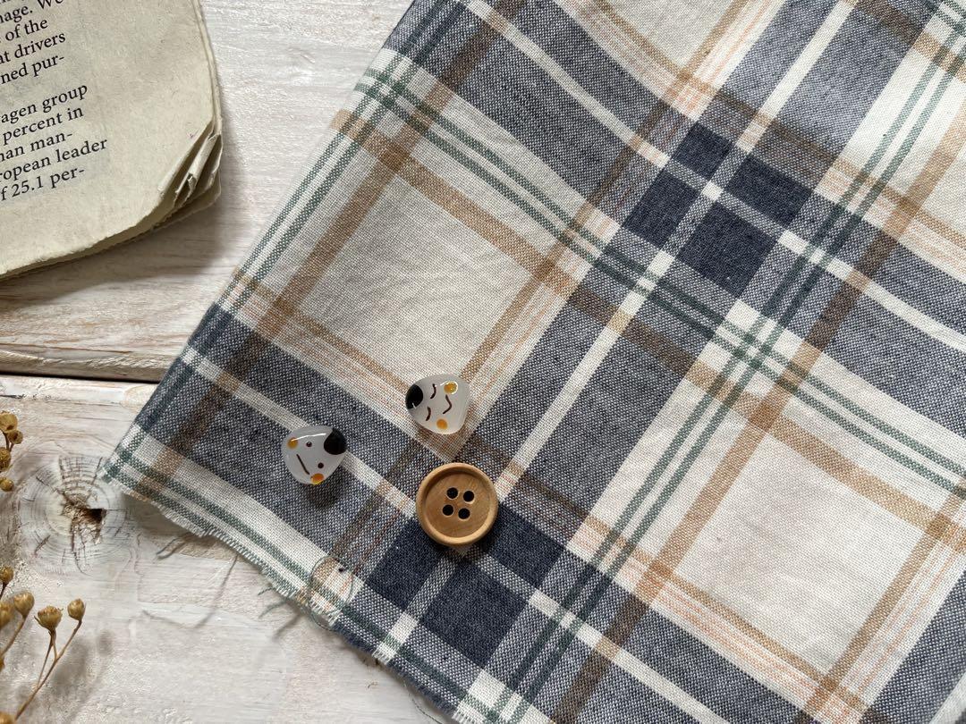 ■0.5ｍ■延長可能■オーガニック100％■オーガニックチェック◇ホワイトX紺_画像4