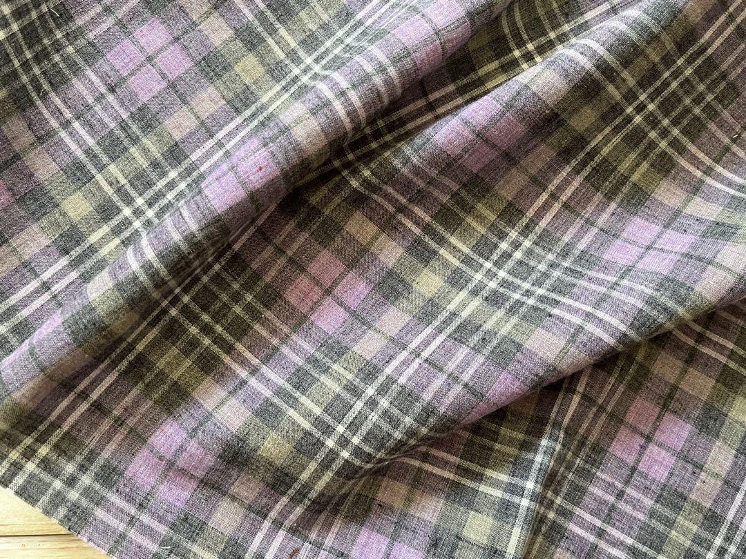 ■0.5ｍ■延長可能■オーガニック100％■オーガニックチェック　パープル_画像5