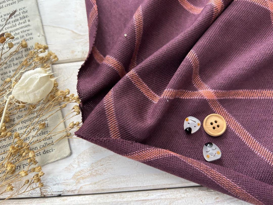 ◇0.5ｍ◇延長可能◇◇■ニット生地■値下げ■在庫売切り■ニット生地・綿100％■ダイヤミラニーズ　　ワイン　◇_画像5